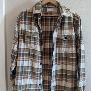 Taylor Stitch flannel, Size 42 large,  fossil plaid